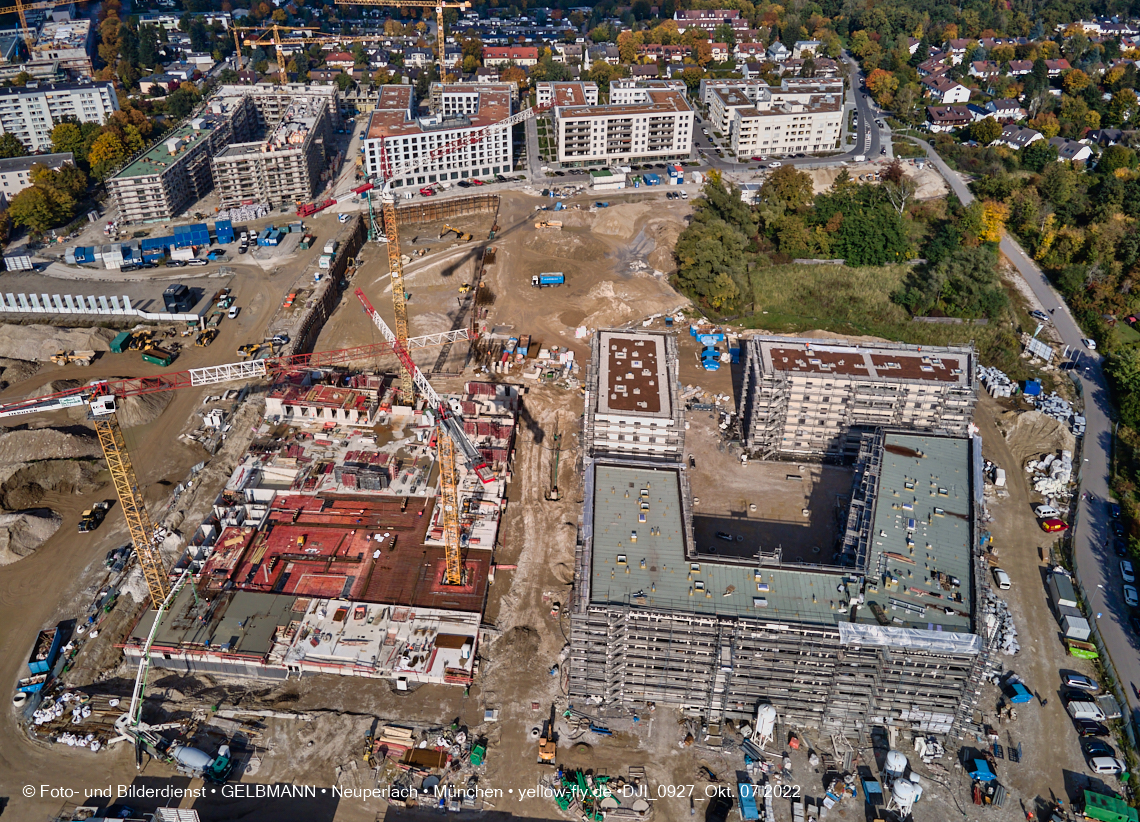 13.10.2022 - Baustelle Alexisquartier und Pandion Verde in Neuperlach